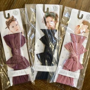 Baby Bling Bows- Lot of 3- Lilac, Mauve & Charcoal